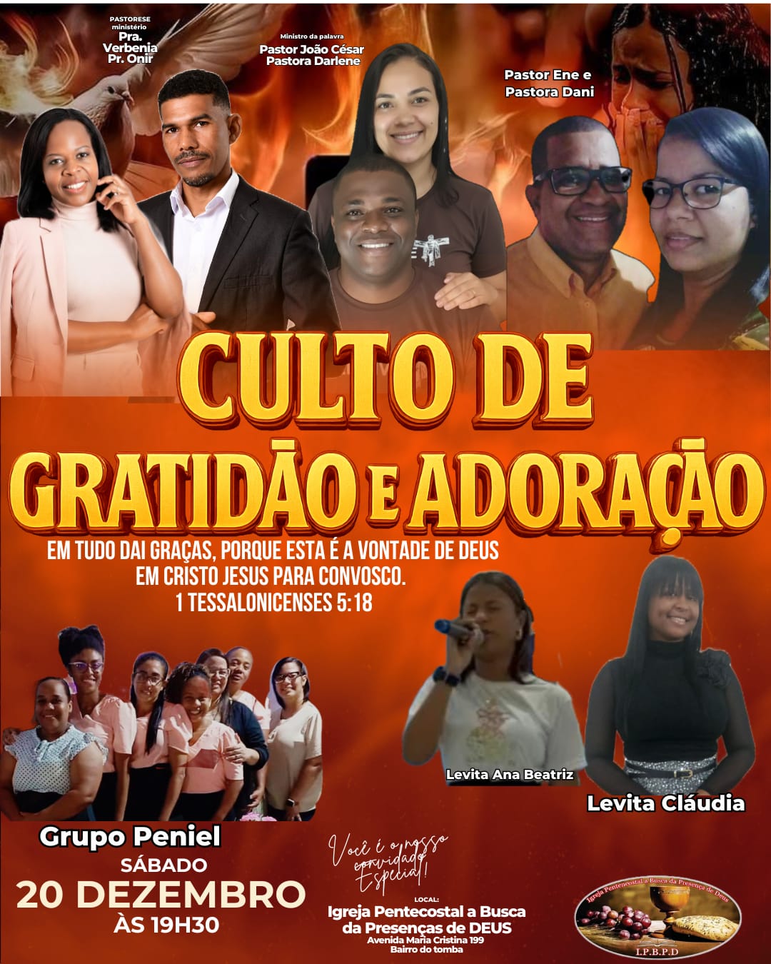 Culto de Gratidão e Adoração na IPBPD