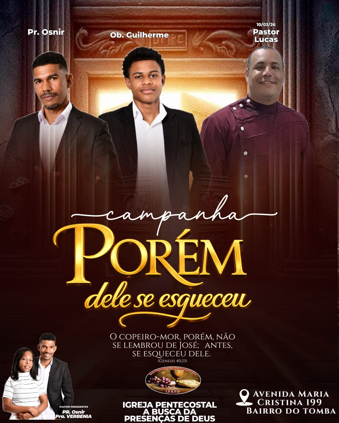 Campanha Porém Dele Se Esqueceu na IPBPD